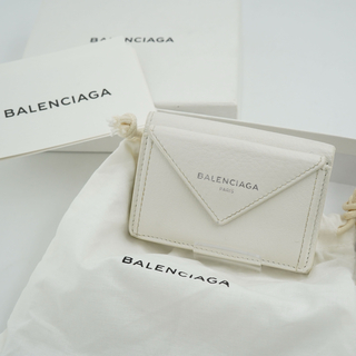 Balenciaga - ✨極美品　箱保存袋付き✨　バレンシアガ　ミニ財布　三つ折り　レター　ブランドロゴ
