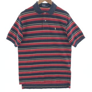 ラルフローレン(Ralph Lauren)の古着 ラルフローレン Ralph Lauren POLO by Ralph Lauren マルチボーダー 半袖 ポロシャツ メンズM /eaa381375(ポロシャツ)