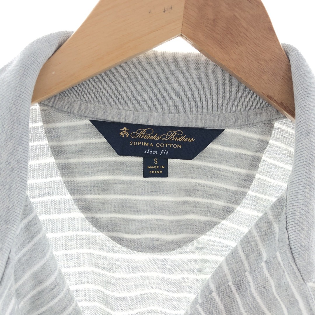 Brooks Brothers(ブルックスブラザース)の古着 ブルックスブラザーズ Brooks Brothers slim fit 半袖 ボーダー ポロシャツ メンズS /eaa381416 メンズのトップス(ポロシャツ)の商品写真