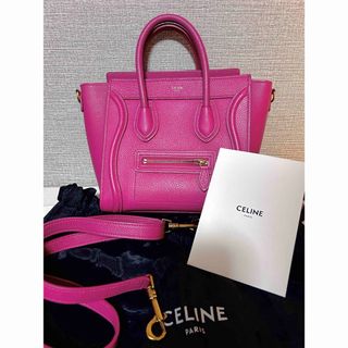 celine - 美品！CELINE セリーヌ　ラゲージナノバッグ　ピンク