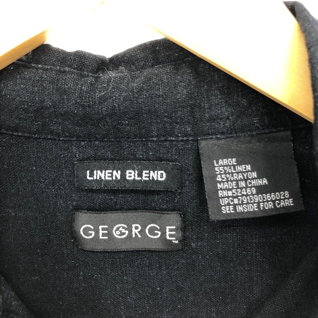 古着 GEORGE 半袖 リネン×レーヨンシャツ メンズL /eaa448286 メンズのトップス(シャツ)の商品写真