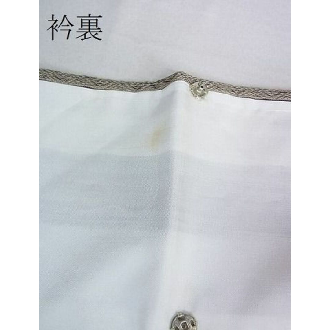 平和屋2■上質な紬　単衣　縞　逸品　DAAB4368ic レディースの水着/浴衣(着物)の商品写真