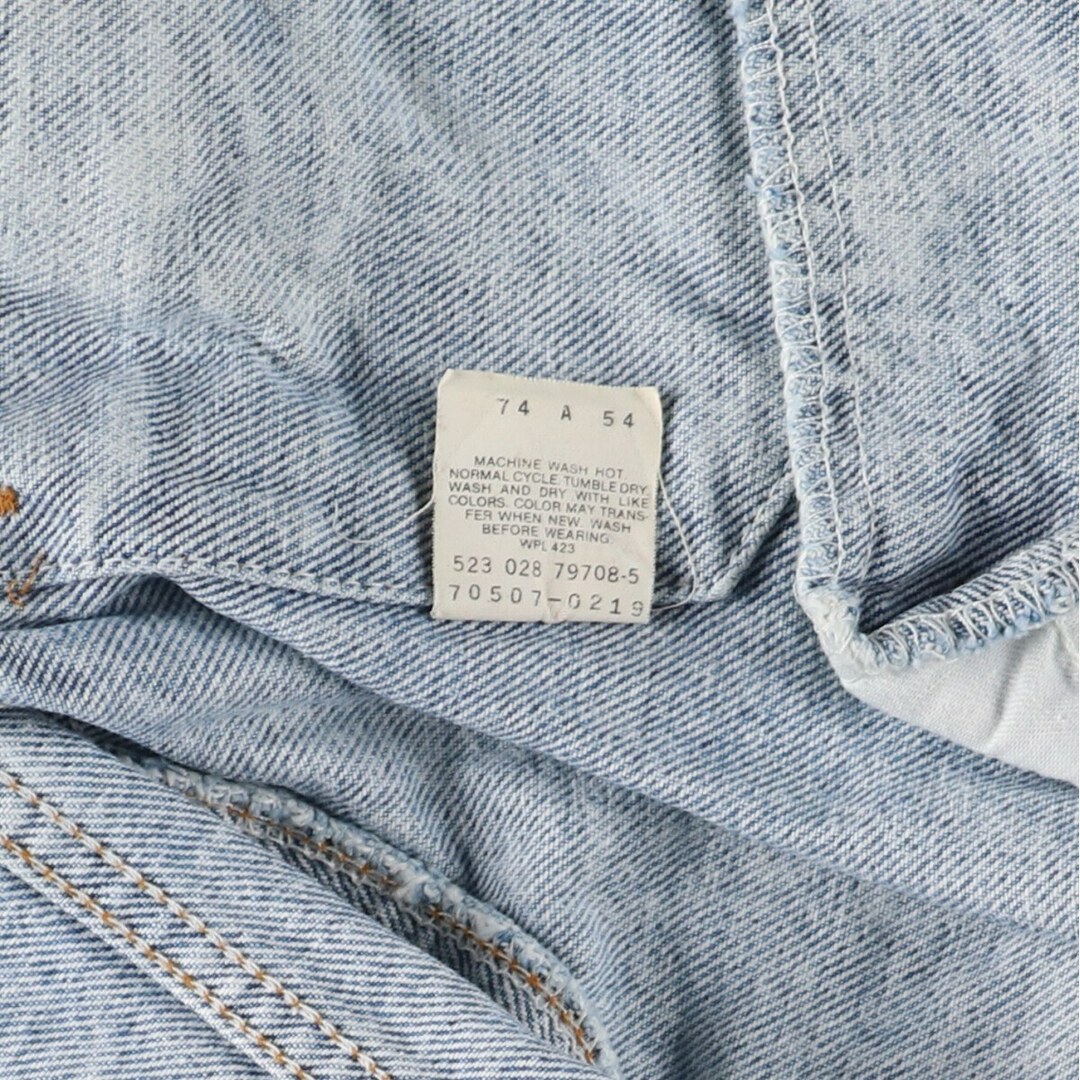 Levi's(リーバイス)の古着 90年代 リーバイス Levi's 70507-0219 ケミカルウォッシュ デニムジャケット Gジャン USA製 メンズXL ヴィンテージ /eaa448679 メンズのジャケット/アウター(Gジャン/デニムジャケット)の商品写真