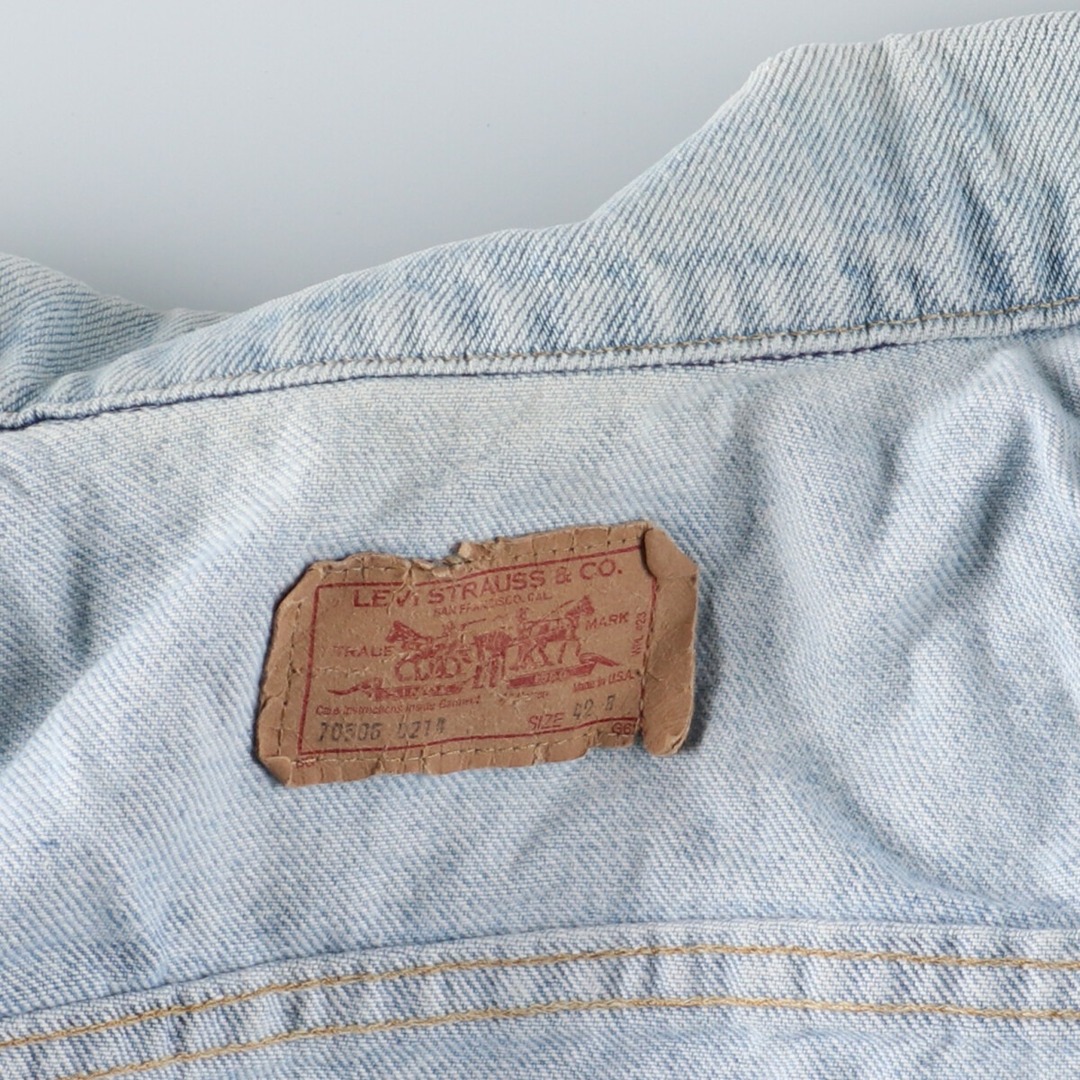 Levi's(リーバイス)の古着 90年代 リーバイス Levi's 70506-0214 デニムジャケット Gジャン USA製 メンズM ヴィンテージ /eaa448683 メンズのジャケット/アウター(Gジャン/デニムジャケット)の商品写真