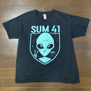 Sum41 サム41 ❗️Raptee ラップ　Tシャツ　ライブ　ブラック　Ｌ(Tシャツ/カットソー(半袖/袖なし))