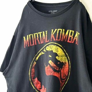 MORTAL KOMBAT KLASSIC Tシャツ XL ブラック黒 古着(Tシャツ/カットソー(半袖/袖なし))