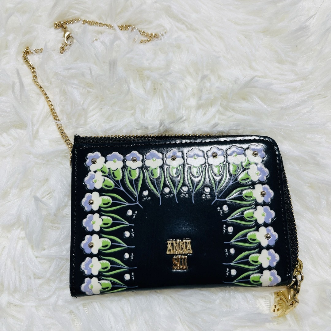 ANNA SUI(アナスイ)の美品■アナスイ(ANNA SUI)フローラ マルチケース ミニ財布 レディースのファッション小物(財布)の商品写真