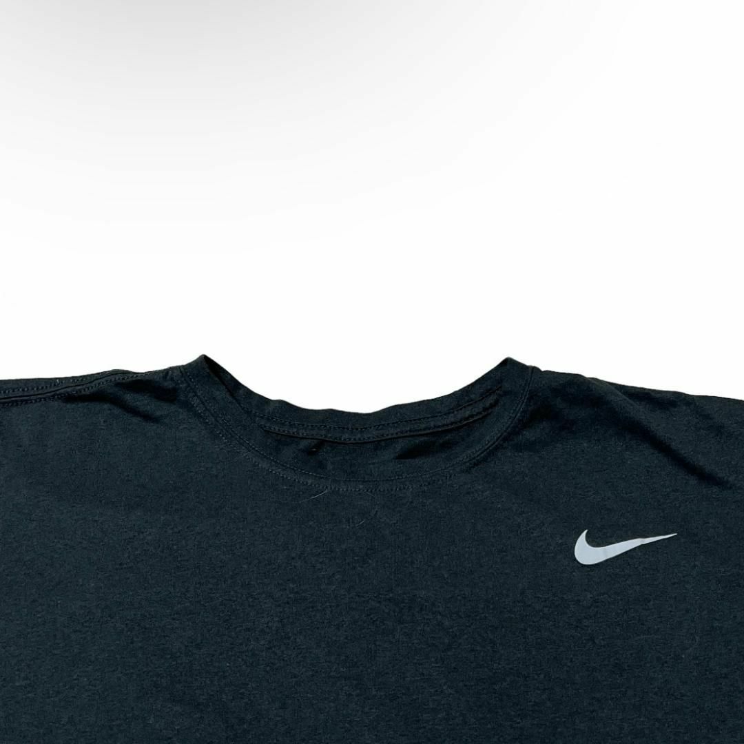 NIKE(ナイキ)のナイキ 半袖Tシャツ ロゴT ブラック DRI-FIT 夏物古着 h26 メンズのトップス(Tシャツ/カットソー(半袖/袖なし))の商品写真