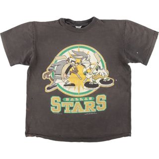 古着 90年代 X PRESS LANE NHL Dallas Stars ダラススターズ LOONEY TUNES ルーニーテューンズ タズマニアンデビル バッグスバニー キャラクタープリントTシャツ メンズL ヴィンテージ  /eaa448538(Tシャツ/カットソー(半袖/袖なし))