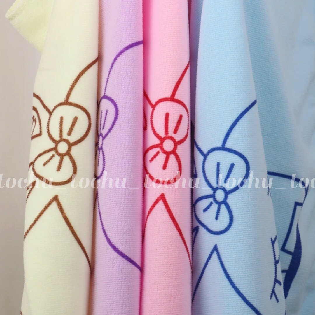 ⭐着るバスタオル⭐ イエロー バスローブ 超吸水 ルームウェア かわいい レディースのルームウェア/パジャマ(ルームウェア)の商品写真