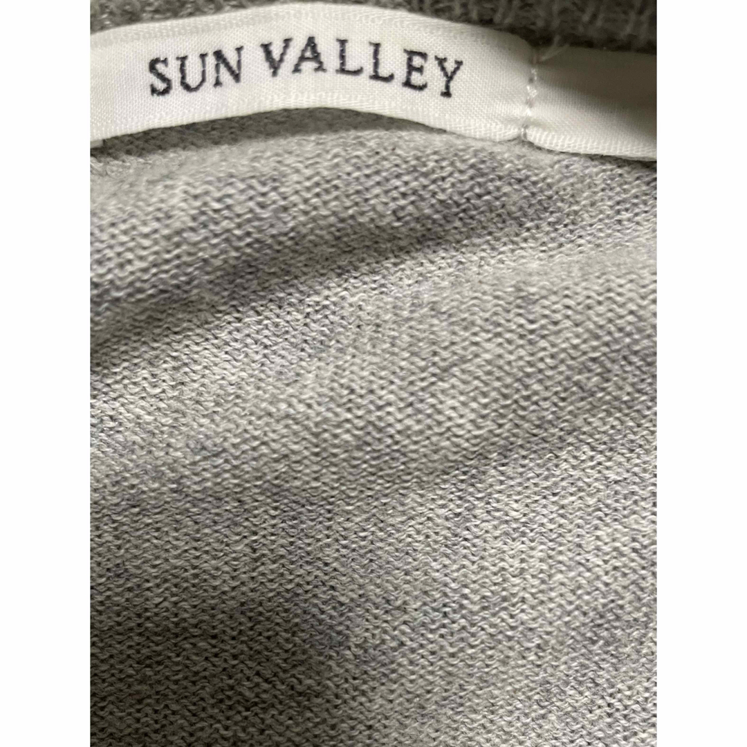 SUNVALLEY(サンバレー)のSUN VALLY☆コットンラグラン袖カーディガン　F  グレー　送料無料 レディースのトップス(カーディガン)の商品写真