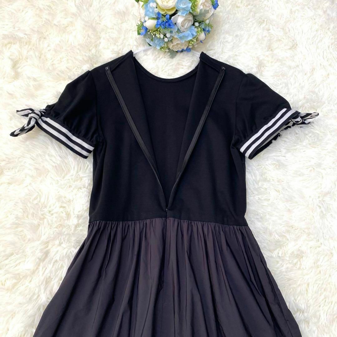 BORDERS at BALCONY(ボーダーズアットバルコニー)の美品✨️ボーダーズアットバルコニー BALLERINA TEE DRESS 36 レディースのワンピース(ロングワンピース/マキシワンピース)の商品写真