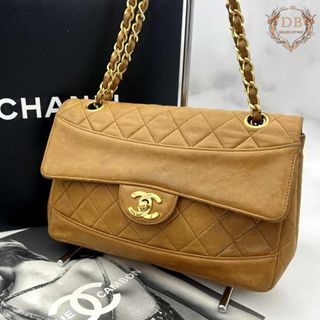 シャネル(CHANEL)のシャネル ダブルチェーン ターンロック マトラッセ ヴィンテージ ココ ベージュ(ショルダーバッグ)