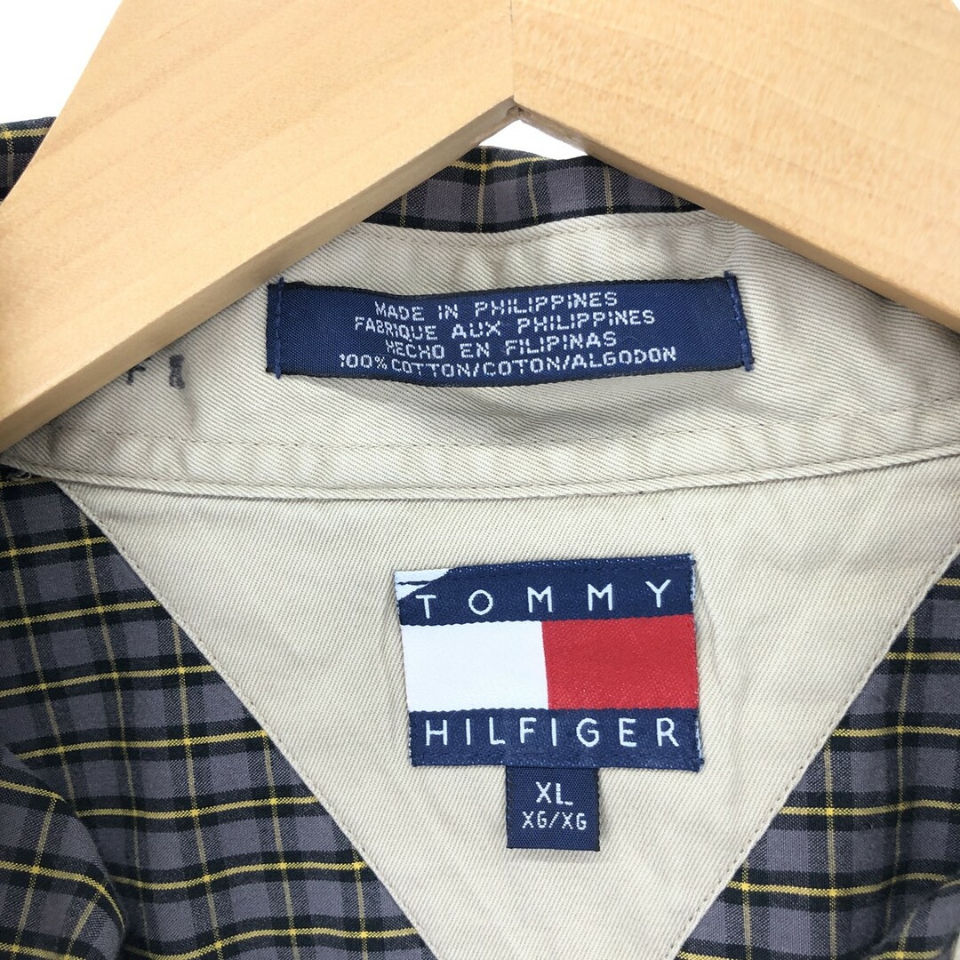 TOMMY HILFIGER(トミーヒルフィガー)の古着 90年代 トミーヒルフィガー TOMMY HILFIGER 長袖 ボタンダウンチェックシャツ メンズXL ヴィンテージ /eaa448259 メンズのトップス(シャツ)の商品写真