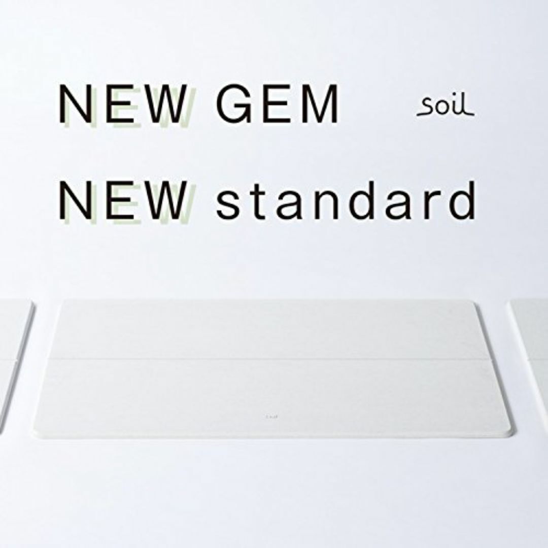 【色: ホワイト】soil GEM ひる石バスマット [ Standardサイズ インテリア/住まい/日用品の日用品/生活雑貨/旅行(タオル/バス用品)の商品写真