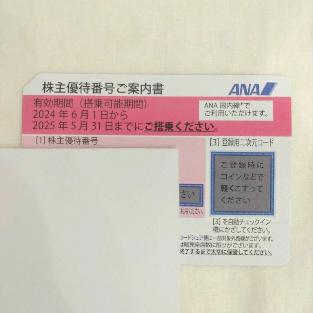 ANA(全日本空輸)(エーエヌエー(ゼンニッポンクウユ))のANA☆株主優待券　1枚 チケットの優待券/割引券(その他)の商品写真