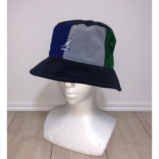 KANGOL - M 美品 KANGOL バケットハット ベルハット カンゴール マルチカラー 青