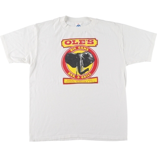 古着 90年代 MILLER Ole's Big Game アドバタイジングTシャツ USA製 メンズXL ヴィンテージ /eaa443578(Tシャツ/カットソー(半袖/袖なし))