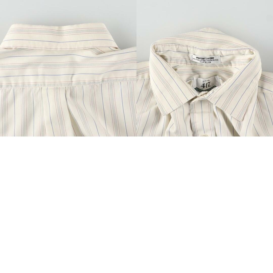 古着 VAN HEUSEN ワイドカラー 長袖 ストライプシャツ USA製 メンズXL ワイドカラー /eaa447490 メンズのトップス(シャツ)の商品写真