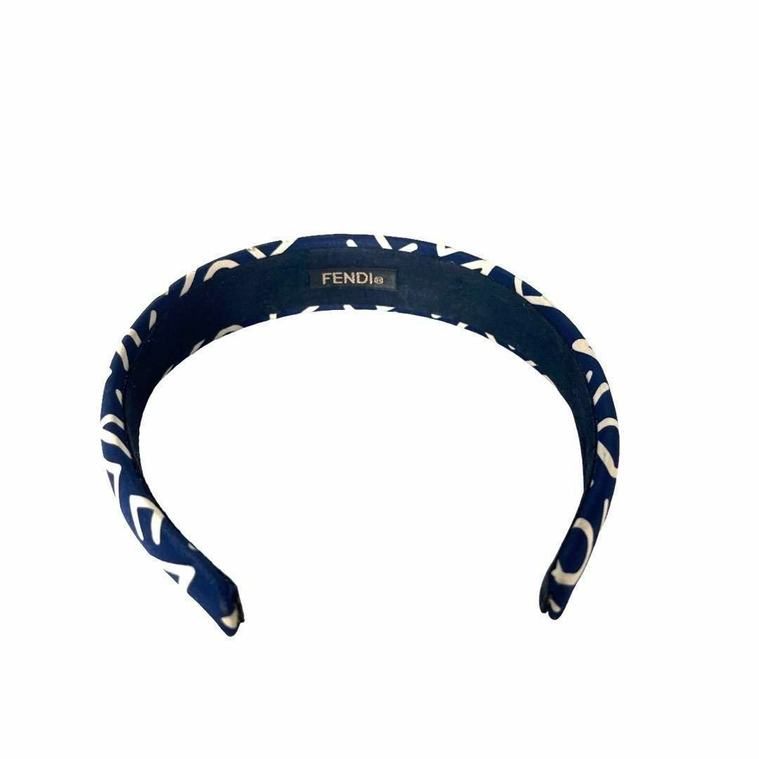 FENDI(フェンディ)のFENDI ヴィンテージ レトロ カチューシャ ロゴ文字 総柄 レディースのヘアアクセサリー(ヘアバンド)の商品写真