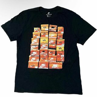 ナイキ(NIKE)のナイキ 半袖Tシャツ ロゴT シューズボックス ブラック 夏物古着 h27(Tシャツ/カットソー(半袖/袖なし))