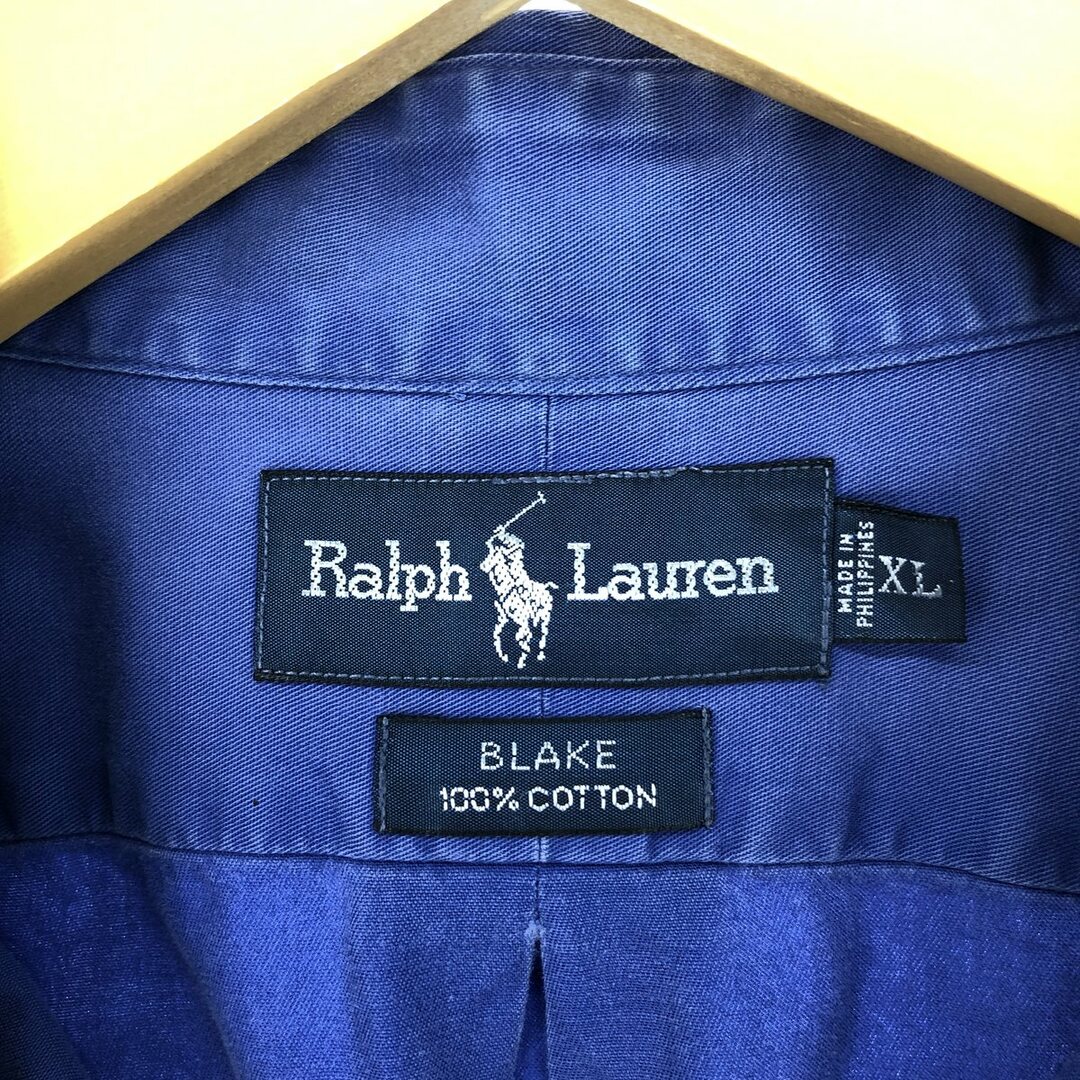 Ralph Lauren(ラルフローレン)の古着 ラルフローレン Ralph Lauren POLO by Ralph Lauren BLAKE 長袖 ボタンダウンシャツ メンズXL /eaa448040 メンズのトップス(シャツ)の商品写真