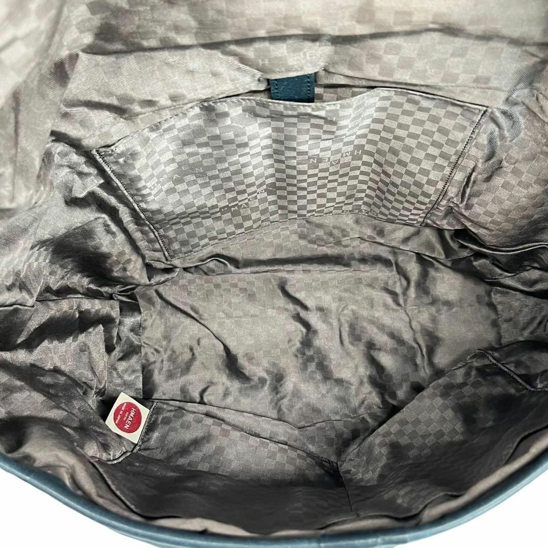 美品 HMAEN アエナ 2way メッセンジャーバッグ パッチワーク レザー メンズのバッグ(ショルダーバッグ)の商品写真