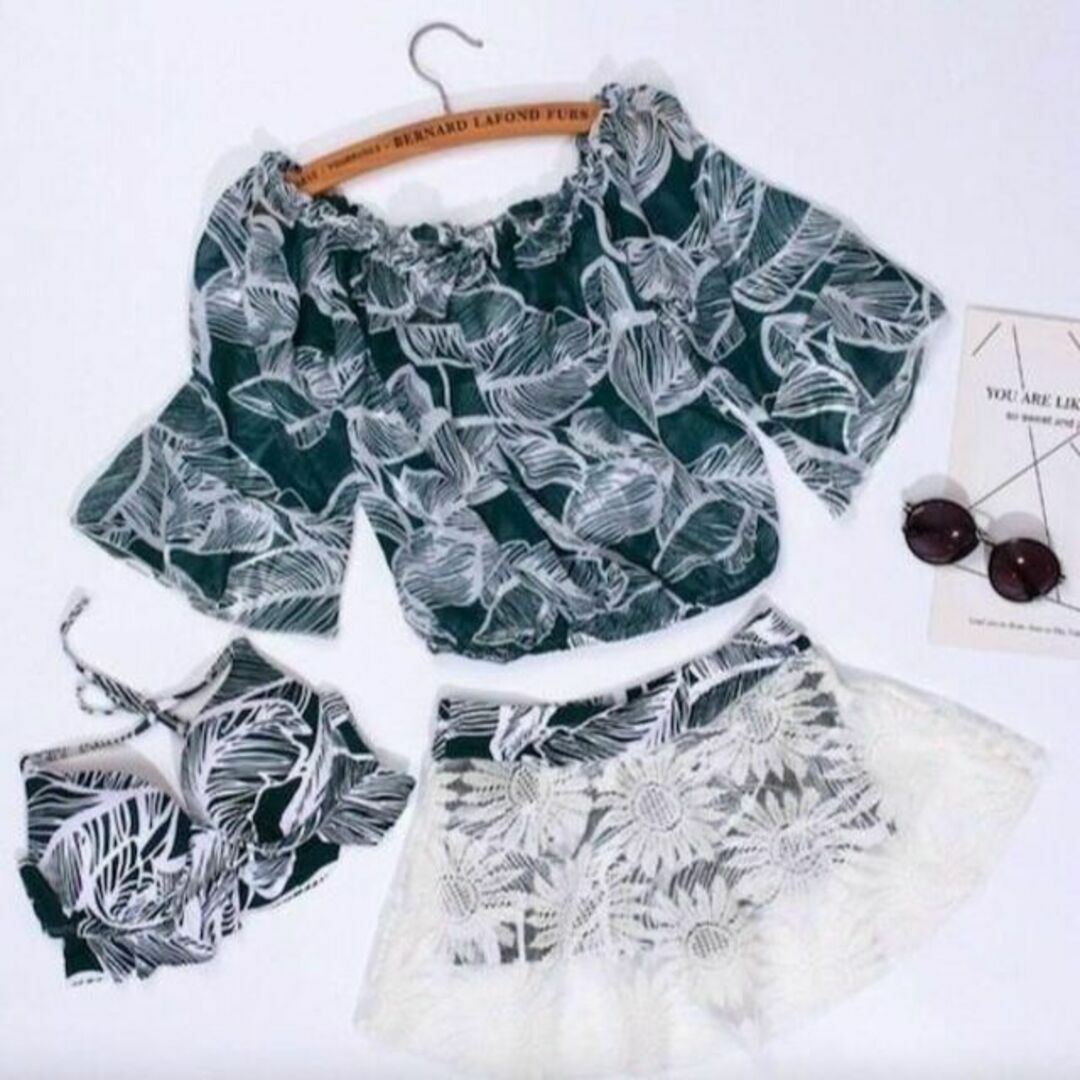 【新品】ビキニ 3点セット タンキニ セパレート スカート一体型 シースルー レディースの水着/浴衣(水着)の商品写真