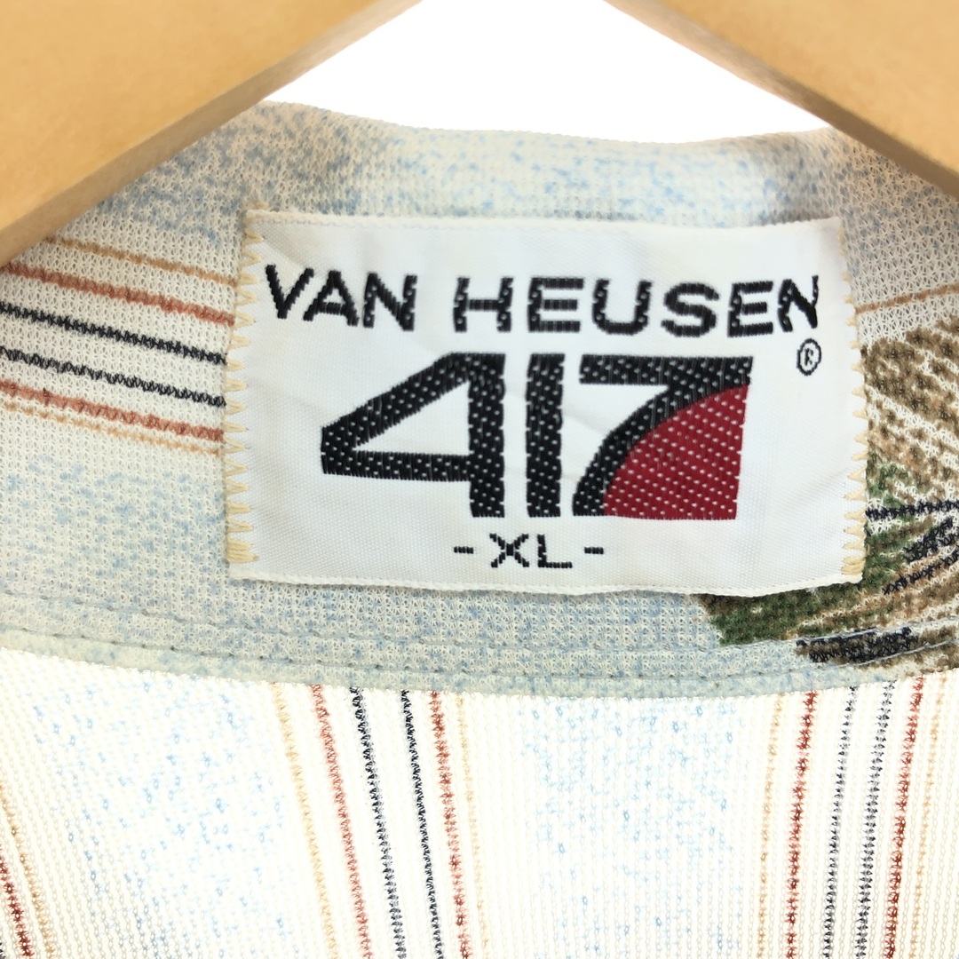 古着 70年代 VAN HEUSEN 417 総柄 長袖 ボックスシャツ メンズXL ヴィンテージ /eaa448858 メンズのトップス(シャツ)の商品写真
