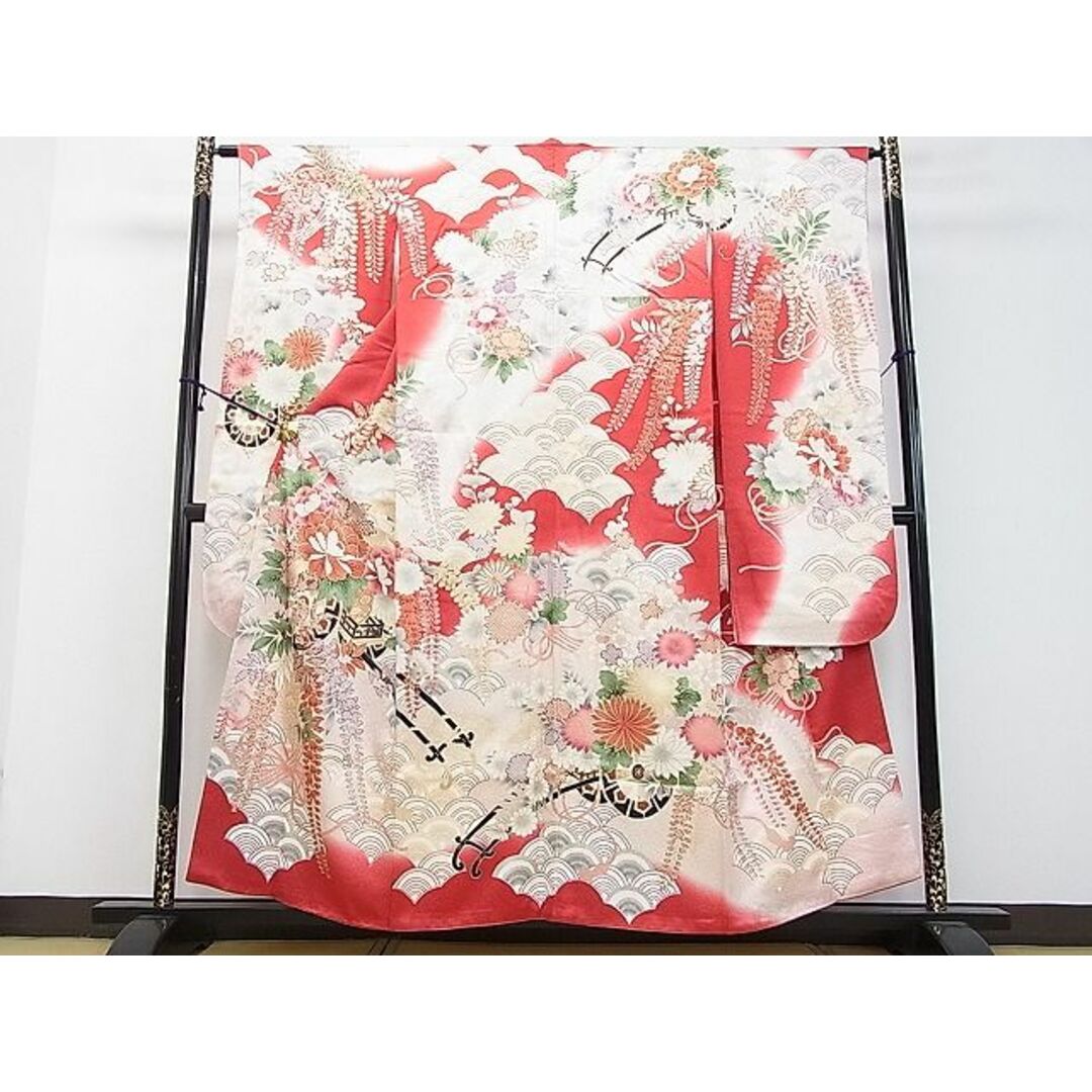 平和屋2□豪華振袖 吉祥花車文 暈し染め 金彩 逸品 DAAA8887feの通販 平和屋2□豪華振袖 吉祥花車文 暈し染め 金彩 逸品 DAAA8887feの通販