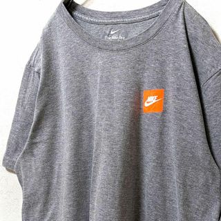 ナイキ(NIKE)のナイキ NIKE ワンポイントロゴ Tシャツ グレー 灰色 L 古着(Tシャツ/カットソー(半袖/袖なし))