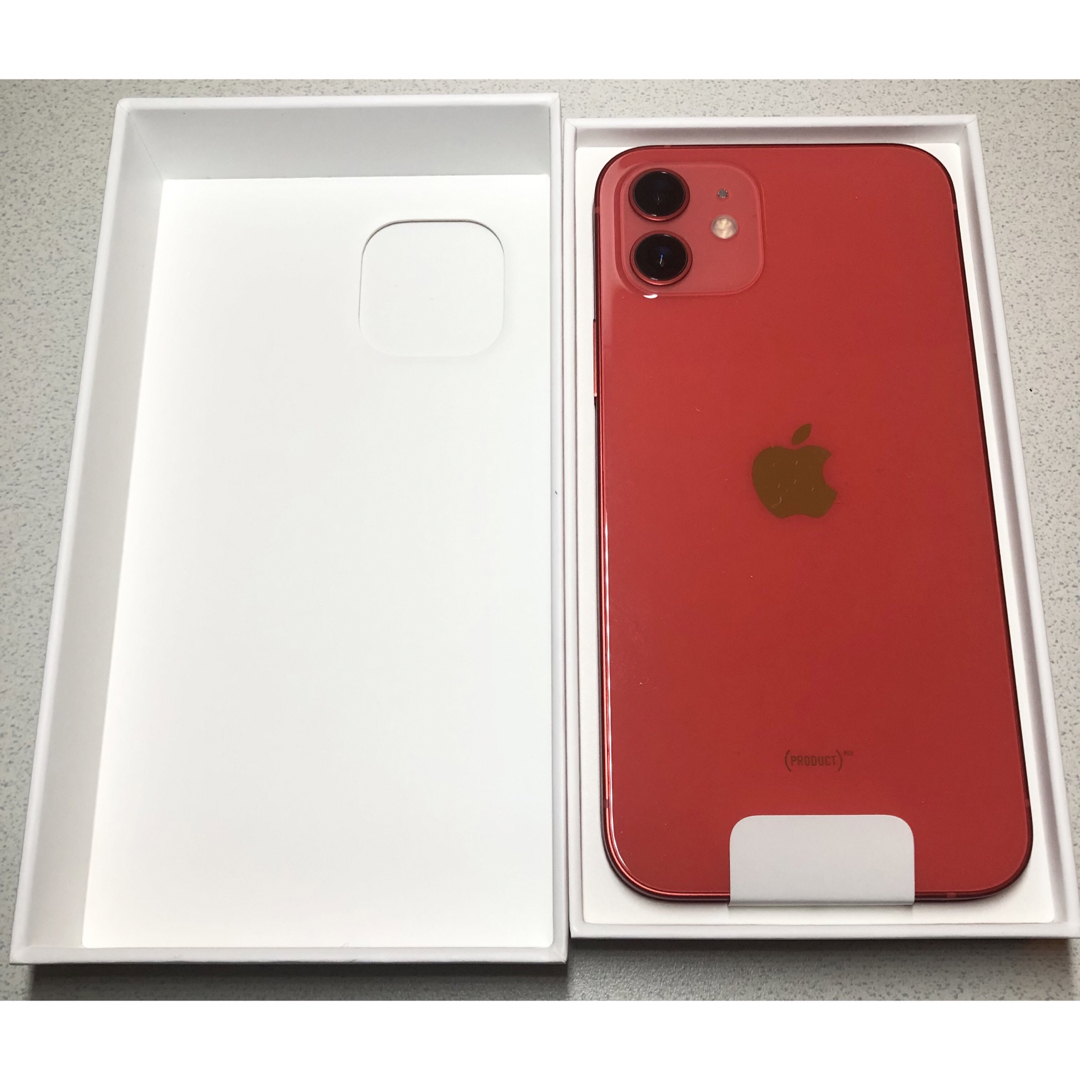 Apple iPhone 12 64GB RED SIMフリー スマホ/家電/カメラのスマートフォン/携帯電話(スマートフォン本体)の商品写真