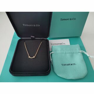 Tiffany & Co. - ティファニー Tスマイルネックレス ミニ ローズゴールド ダイヤモンド