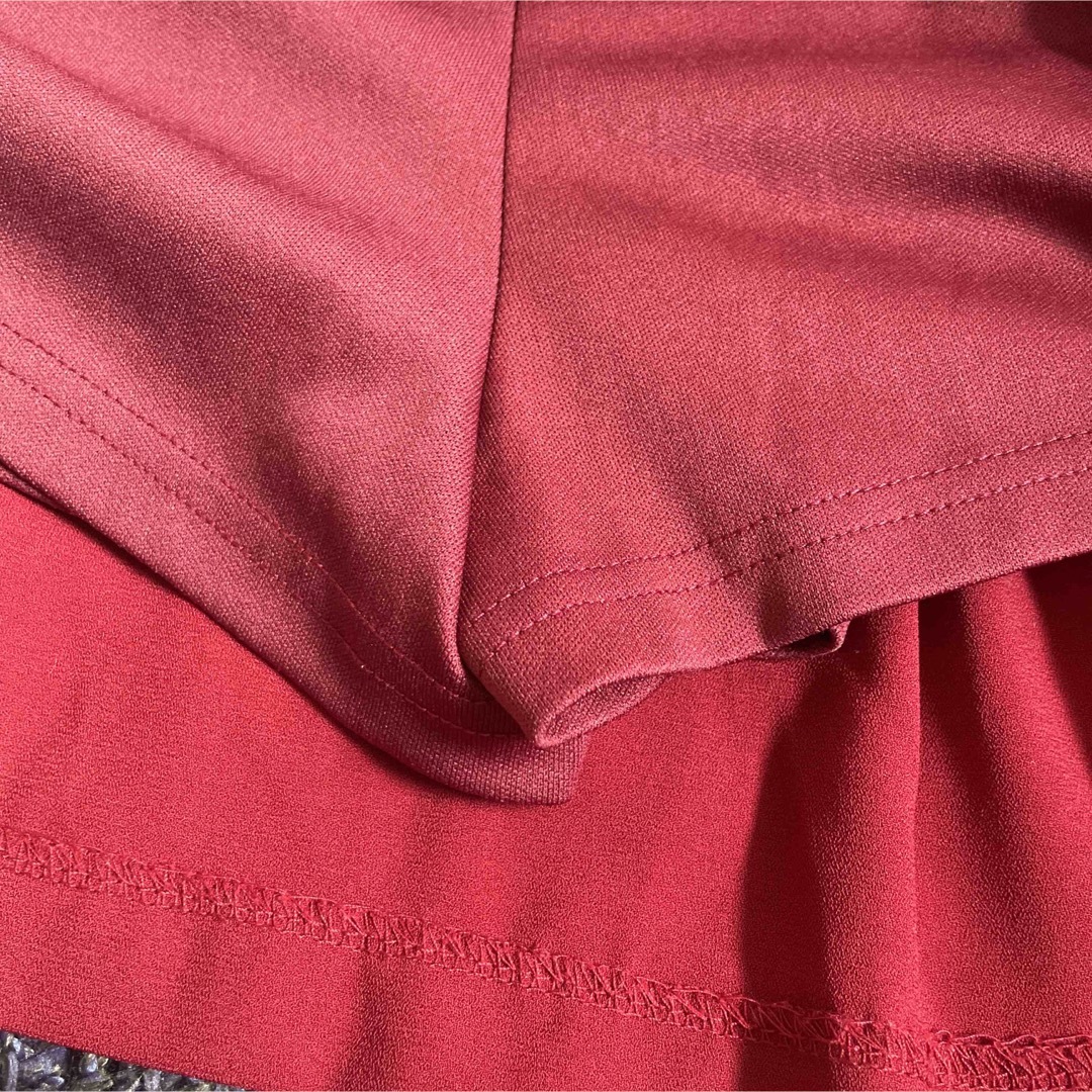 CECIL McBEE(セシルマクビー)のCECIL Mc BEE パンツ付きスカート 赤 Sサイズ レディースのパンツ(キュロット)の商品写真