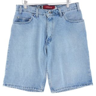 リーバイス(Levi's)の古着 90年代 リーバイス Levi's SILVER TAB シルバータブ LOOSE ルーズ デニムショーツ ハーフパンツ USA製 メンズw32 ヴィンテージ /eaa382460(ショートパンツ)