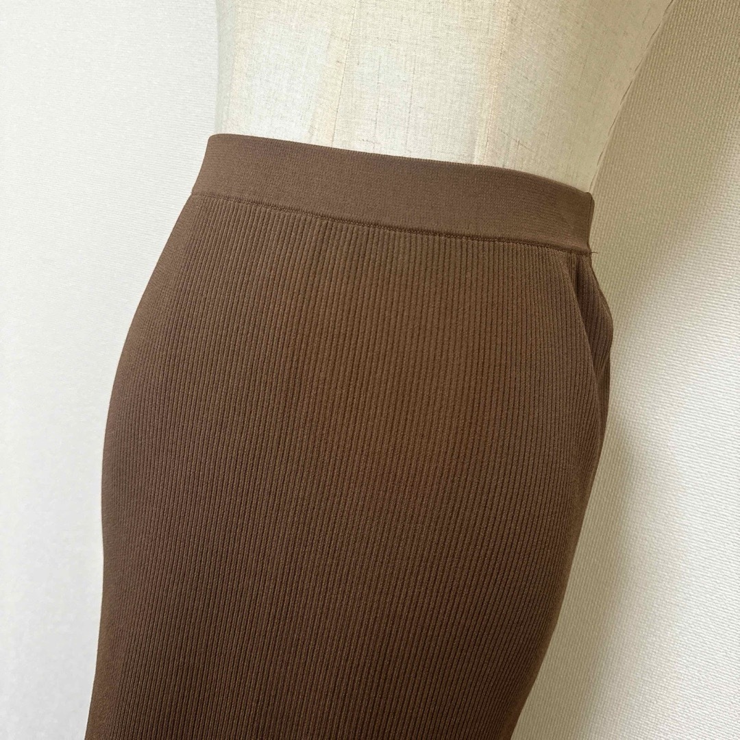 Ballsey(ボールジィ)のボールジィ　トゥモローランド　リブニットスカート　ブラウン レディースのスカート(ロングスカート)の商品写真