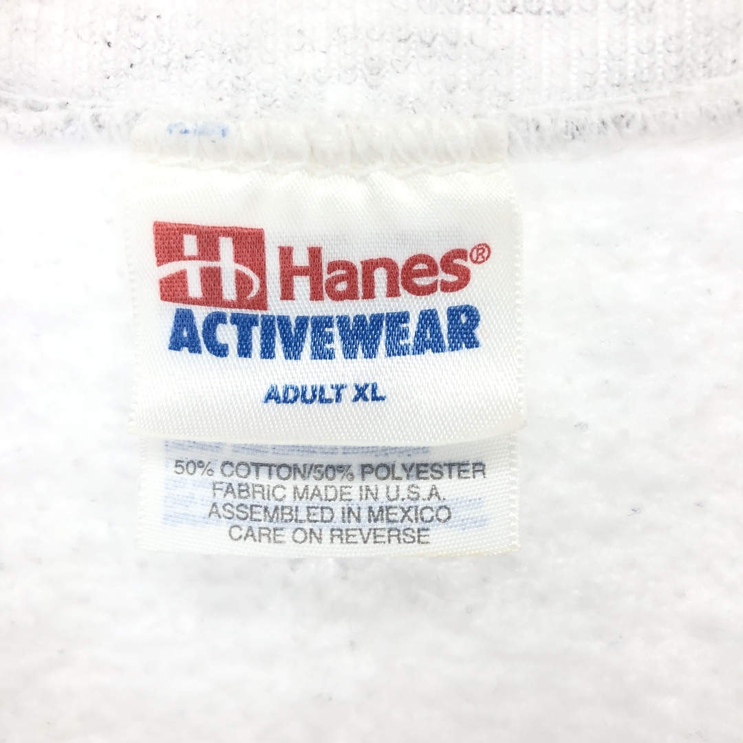 Hanes(ヘインズ)の古着 90年代 ヘインズ Hanes ACTIVEWEAR プリントスウェットシャツ トレーナー USA製 メンズXL ヴィンテージ /eaa443875 メンズのトップス(スウェット)の商品写真