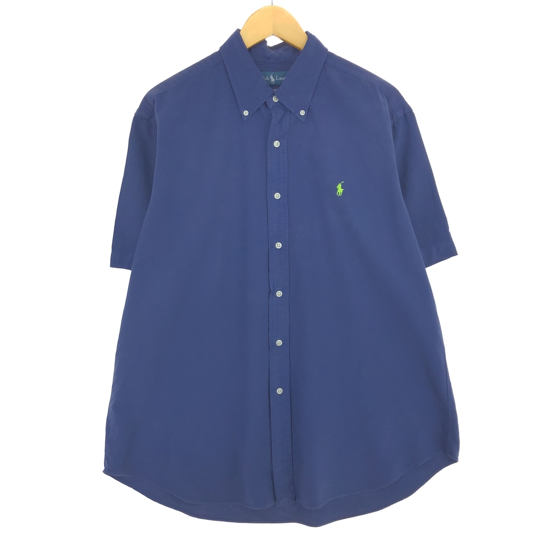 Ralph Lauren(ラルフローレン)の古着 ラルフローレン Ralph Lauren CLASSIC FIT クラシックフィット 半袖 ボタンダウンシャツ メンズXL /eaa448556 メンズのトップス(シャツ)の商品写真