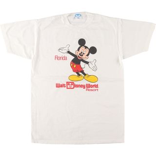 古着 80年代 Disney MICKEY MOUSE ミッキーマウス キャラクタープリントTシャツ USA製 メンズL ヴィンテージ /eaa448537(Tシャツ/カットソー(半袖/袖なし))