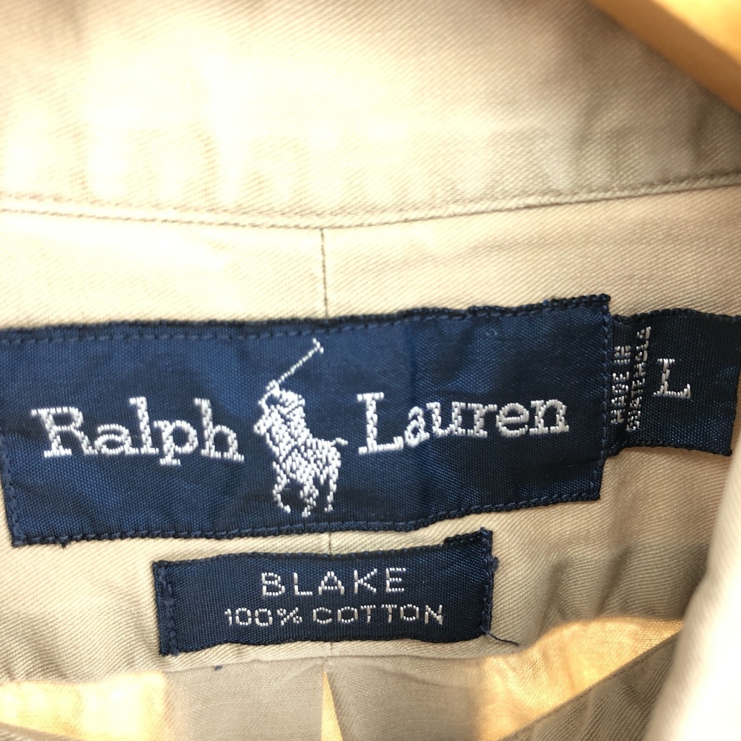 Ralph Lauren(ラルフローレン)の古着 ラルフローレン Ralph Lauren BLAKE 半袖 ボタンダウンシャツ メンズL /eaa448559 メンズのトップス(シャツ)の商品写真