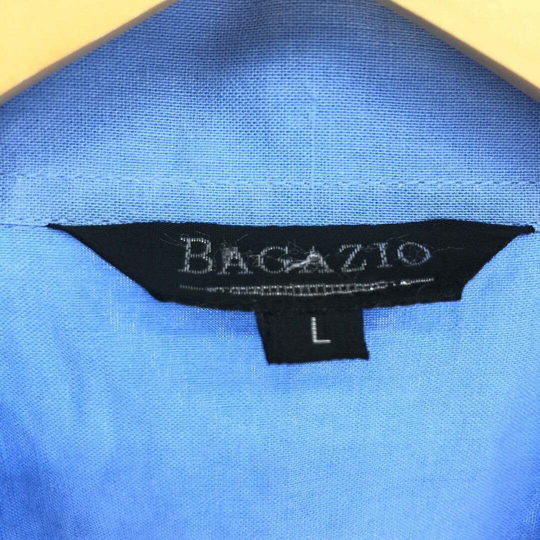 古着 BAGAZIO 半袖 オープンカラー ラミー×コットンシャツ メンズL /eaa448568 メンズのトップス(シャツ)の商品写真