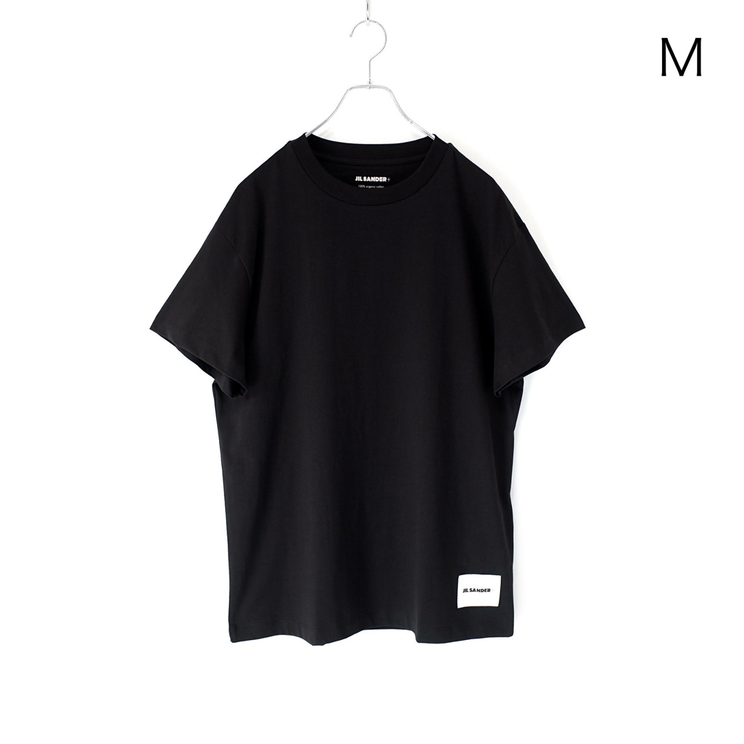 Jil Sander(ジルサンダー)の新品正規品 23aw Jil Sander+ 3パック Tシャツ ブラック M メンズのトップス(Tシャツ/カットソー(半袖/袖なし))の商品写真