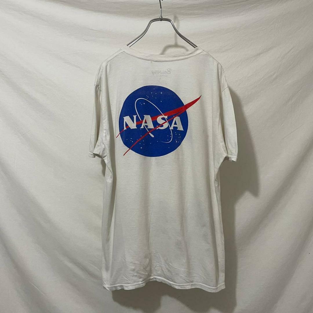 NASA　ナサ　企業Tシャツ　Tシャツ　半袖　プリントT　両面プリント　L　白 メンズのトップス(Tシャツ/カットソー(半袖/袖なし))の商品写真