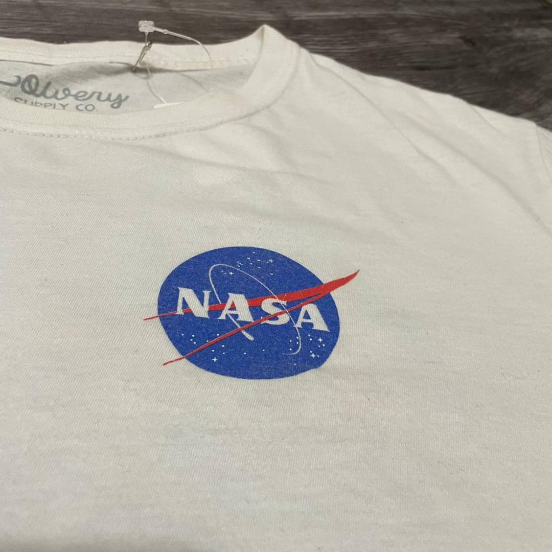 NASA　ナサ　企業Tシャツ　Tシャツ　半袖　プリントT　両面プリント　L　白 メンズのトップス(Tシャツ/カットソー(半袖/袖なし))の商品写真