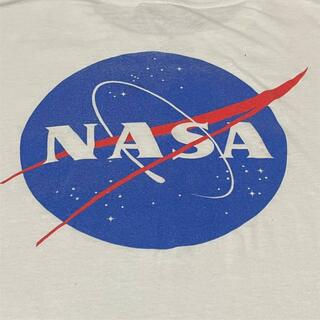 NASA　ナサ　企業Tシャツ　Tシャツ　半袖　プリントT　両面プリント　L　白(Tシャツ/カットソー(半袖/袖なし))