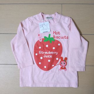 HOT BISCUITS - 新品　ミキハウス　ホットビスケッツ　ロンＴ　ベビー服　女の子　ピンク　８０センチ