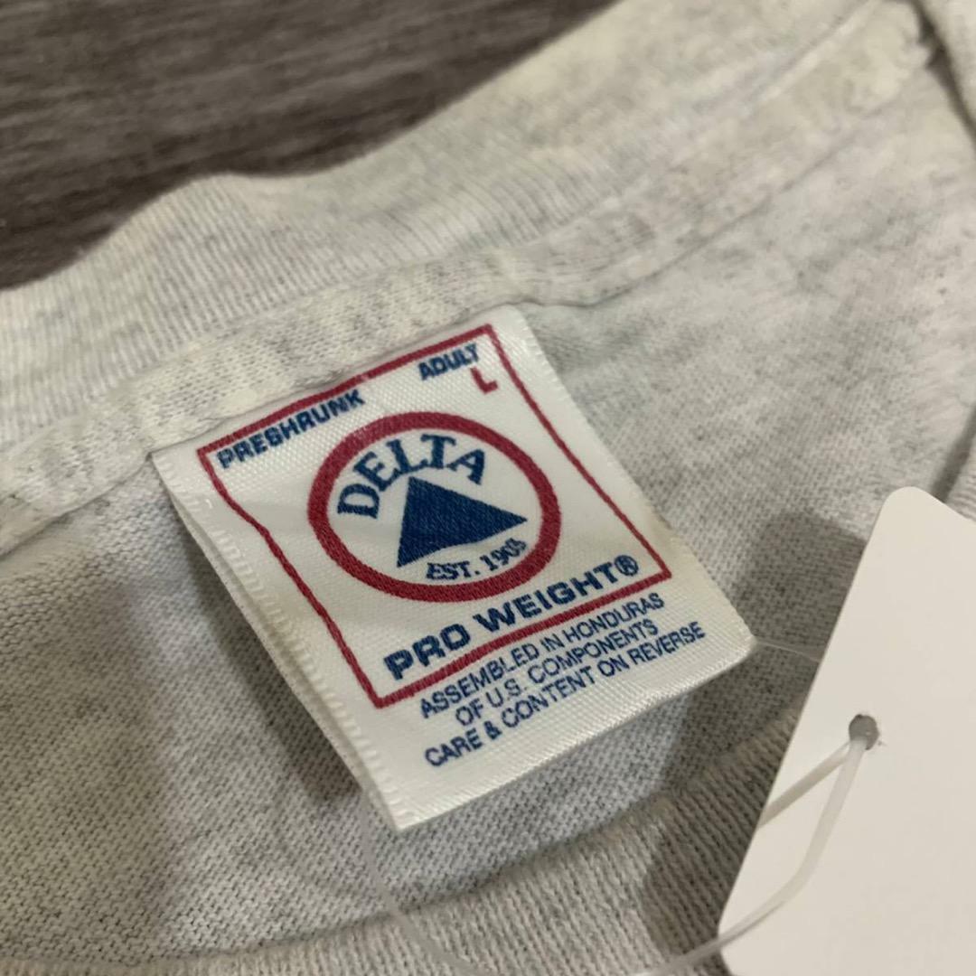 90s　デルタ　シカゴ　プリントT 半袖　Tシャツ　コピーライト付　グレー　L メンズのトップス(Tシャツ/カットソー(半袖/袖なし))の商品写真
