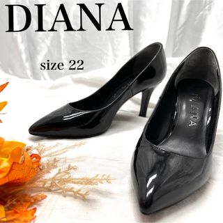 ダイアナ(DIANA)の【定番】ダイアナ　エナメルパンプス　ヒール　ポインテッドトゥ　黒(ハイヒール/パンプス)