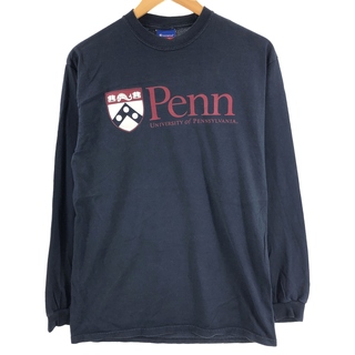 Champion - 古着 チャンピオン Champion UNIVERSITY OF PENNSYLVANIA ペンシルベニア大学 ロングTシャツ ロンT メンズL /eaa429709