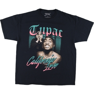 古着 2pac トゥーパック ラップTシャツ ラップT メンズXL /eaa448118(Tシャツ/カットソー(半袖/袖なし))